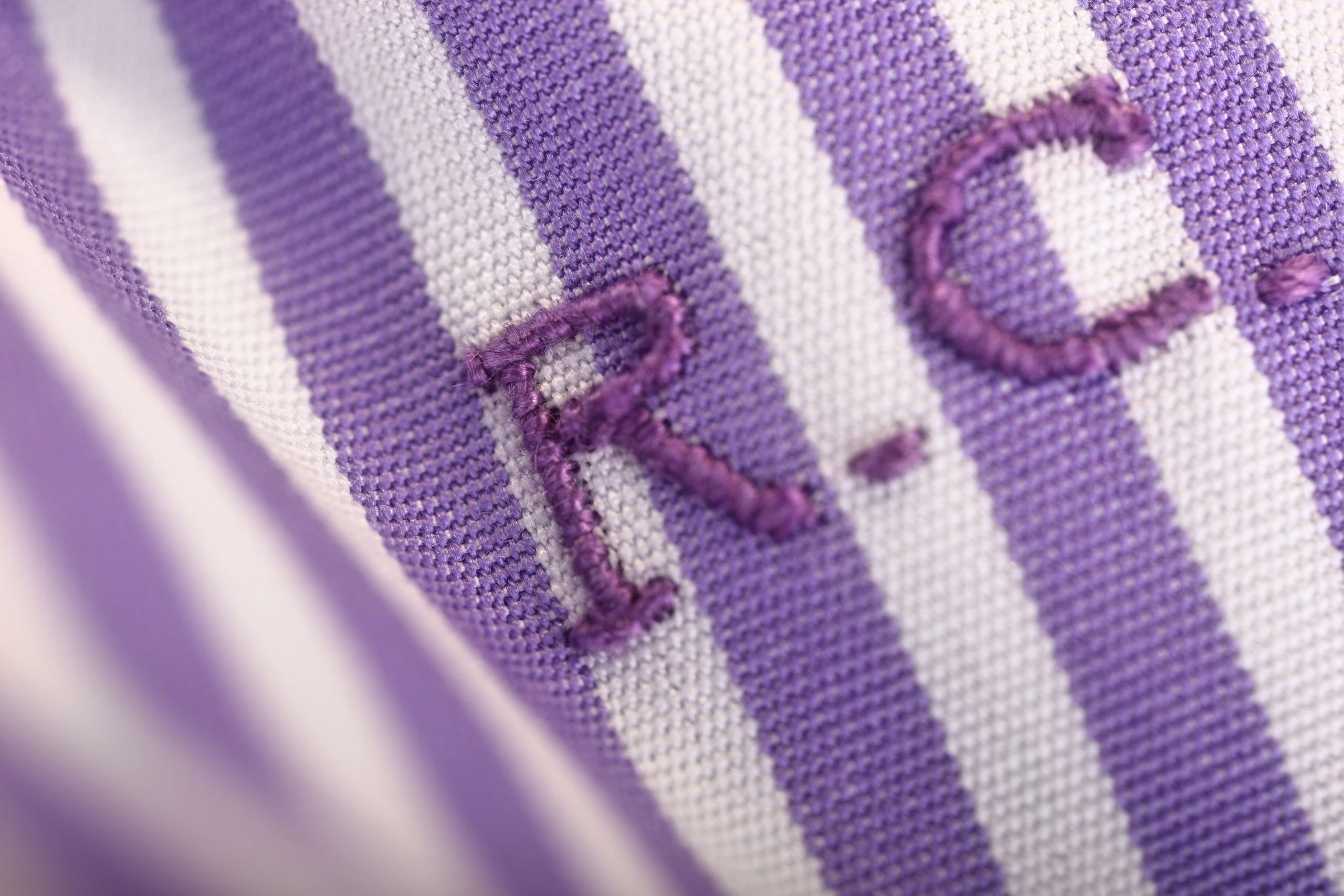 Close-up detail of embroidery stitching